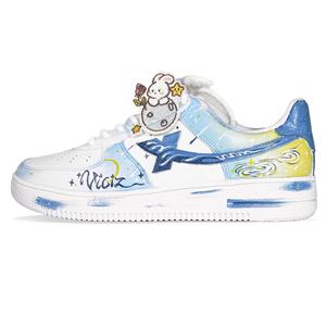 XTEP Air Force One нескользящие амортизирующие износостойкие лоу-топ скейтбордские кроссовки унисекс синий белый, цвет Blue White