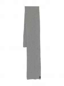 Шерстяной шарф в рубчик Paul & Shark, серый