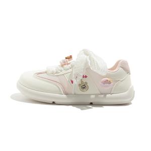 BEIER Женские скейтерские кеды лоу-топ бело-розовые, цвет White Pink A