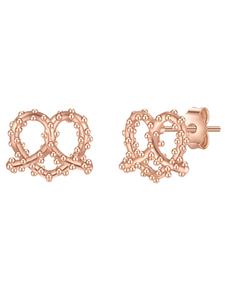 Glanzstücke München Серьги в форме сердца, напоминающие крендель, из стерлингового серебра с покрытием из розового золота