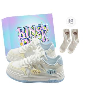 BINGO DUCK Противоскользящие амортизирующие низкие кроссовки женские небесно-голубые