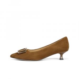 Туфли на тонком каблуке, высокие, 4 см, женские BELLE, Brown