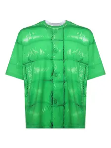 Футболка с принтом и подкладкой Moncler, зеленый
