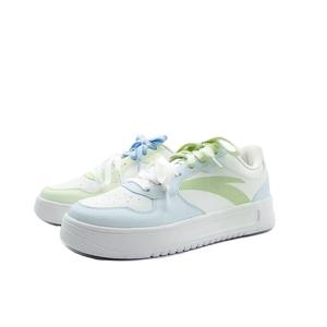 ANTA Кроссовки Relaxed Anti Slip Wear Resistant Low Top Skateboard Shoes Unisex Blue Green Mismatched