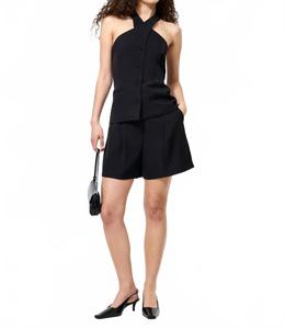 Топ Harry Suiting Criss Cross черного цвета French Connection, черный