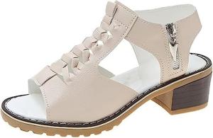 Женские летние сандалии Ladmiple 2023 года, удобные с ремешком на щиколотке, на платформе-виражке, с открытым носком, повседневные на высоком каблуке-танкетке, T5-Begie