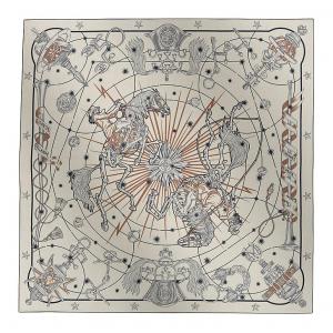 HERMES Шаль из кашемира и шелка бежевая, Beige