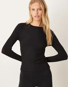 Лонгслив с длинным рукавом Tala 365, удлиненная, черного цвета