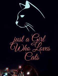 just a Girl Who Loves Cats notebook sketchbook for cats lovers: 8.5 x 11 in (21.59 x 27.94 cm) 120 pages notebook sketchbook for cats lovers
