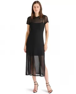 Женское платье-миди Nola Mesh Steve Madden, черный