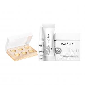 Питательная маска для лица с маленькими золотыми шариками и сывороткой с витамином c набор для ухода за кожей увлажнение и гидратация GALENIC, Two-Piece Set: Small золотой Bead Facial Mask 5ml*6+VC Serums 3*0.8ml+3*200mg