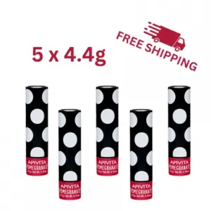 Тональный уход за губами «Гранат», 4,4 г — упаковка из 5 шт., Apivita