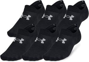 Носки Under Armour унисекс для взрослых Essential Ultra Low Tab Socks (6 шт.), (001) Black/Black/Castlerock