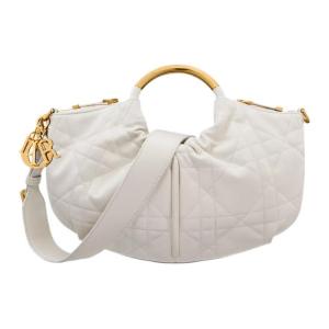 DIOR Женская белая кожаная сумка через плечо
