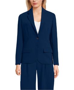 Женский блейзер из крепа Lands' End, Deep sea navy