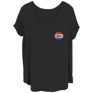 Красно-бело-синяя футболка с логотипом Marvel Loki для юниоров больших размеров Licensed Character, черный