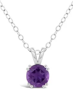 Ожерелье с подвеской из драгоценных камней из стерлингового серебра Macy'S, amethyst