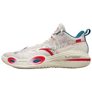ANTA x Raid 1 White Dragon Низкие баскетбольные кроссовки мужские бежево-серо-красные OCCUPY