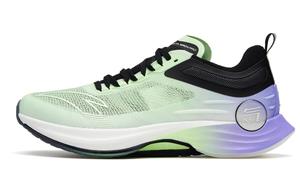 Кроссовки Mach Pro для бега мужские с низким верхом, новые флуоресцентные светло-зеленые/чисто-фиолетовые/черные Anta