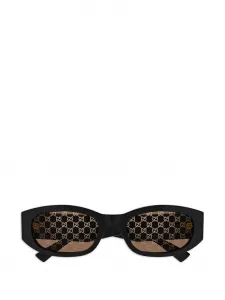 Солнцезащитные очки с геометрической оправой Gucci, черный