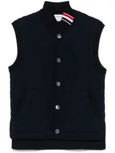 Стеганый жилет с полосками RWB THOM BROWNE, синий