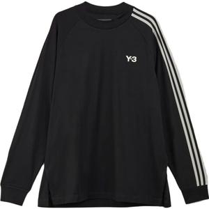 Свитшот с логотипом и 3 полосками Y-3, черный