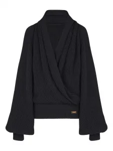 Худи в рубчик BALMAIN, черный