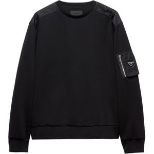 Панельный свитшот PRADA, черный