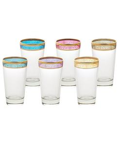Lorren Home Trends Набор разноцветных бокалов для коктейлей Melania Collection, 6 штук