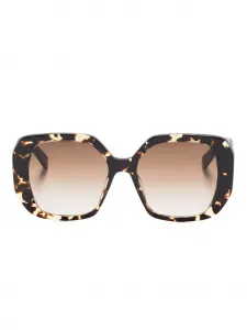 Солнцезащитные очки черепаховой расцветки Bvlgari, коричневый