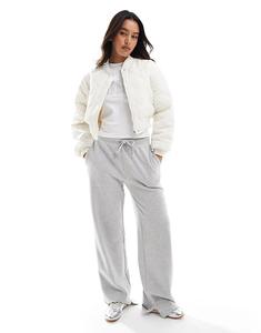 Стеганая куртка-бомбер Cotton On в рубчик цвета кокосового молока Cotton:On