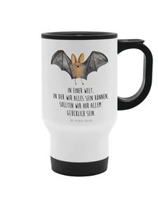 Mr. & Mrs. Panda Термос с изображением крыльев летучей мыши и надписью белого цвета