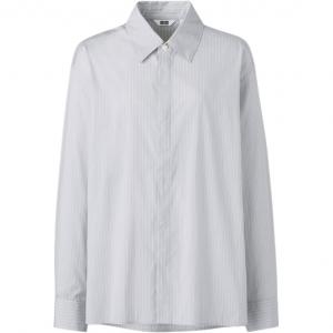 Рубашка U Collection FW25 женская UNIQLO, светло-серый