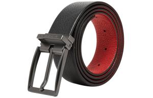 JAGUAR Кожаный мужской ремень черный, Black