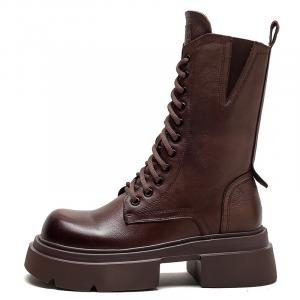 Jay Мартинсы женские на платформе 6 см - кофе, цвет Coffee[Standard Size with A Slightly Loose Fit]