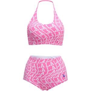 MLB Купальник Illusion Series Los Angeles Dodgers двухсоставный женский темно-розовый