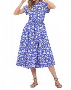 Рубашка-платье с поясом в цвете Eclipse Blue Oliphant