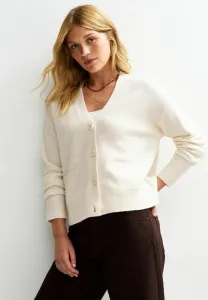 Кардиган с накладным карманом и пуговицами спереди New Look, Off White