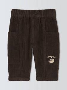Брюки с боковыми карманами из детского кордуроя John Lewis, Brown