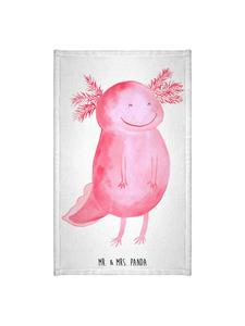 Mr. & Mrs. Panda Белое полотенце с изображением аксолотля - Счастлив без слов