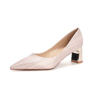 QITUMAUL Женские туфли на высоком каблуке шампань [высота каблука 5,5 см], цвет Champagne[Heel Height 5.5cm]