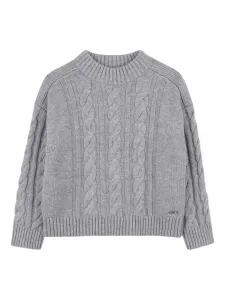 Джемпер фактурной вязки Michael Kors Kids, серый