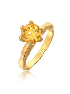 Elli Кольцо из серебра 925 пробы с золотым покрытием