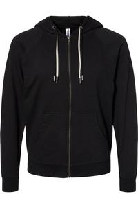 Independent Trading Co. Легкая махровая толстовка Icon с капюшоном и застежкой-молнией на всю длину, черный