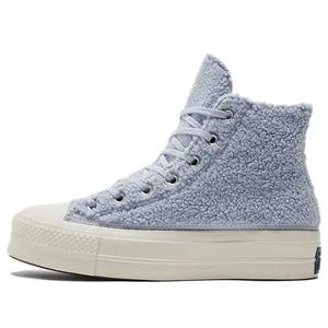 Кроссовки chuck taylor all star platform high 'cozy sherpa - ghost' Converse, голубой