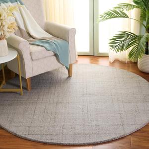 Ковер SAFAVIEH, 183 x 183 см, Abstract Collection, Light Grey, ручной работы, идеально для гостиной, спальни, столовой (ABT151F)