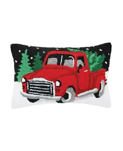 Декоративная подушка с изображением заснеженного грузовика C&F Home, black