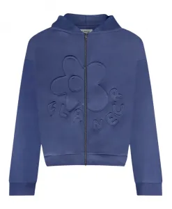 Толстовка на молнии с нашивками в виде фиолетовых цветов FlãNeur, фиолетовый