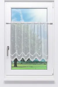 Штора cafe, имитация льна (Ш x В) 186 см * 60, серая/каменно-серая Lysel