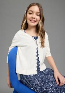 Kidsworld Вязаный кардиган в белом цвете